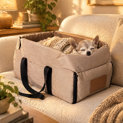 Console Dog Car Seat for Dogs up to 15 lb